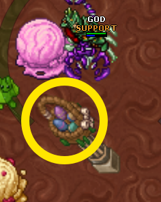 Cesta de ovos espalhada pelo mapa