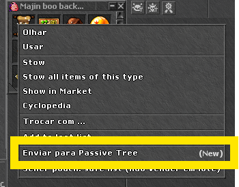 Menu — Enviar para Passive Tree